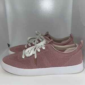 Nurture Restore Granby Lace-Up Knit Sneakers Dusty Rose Pink Women’s 7.5